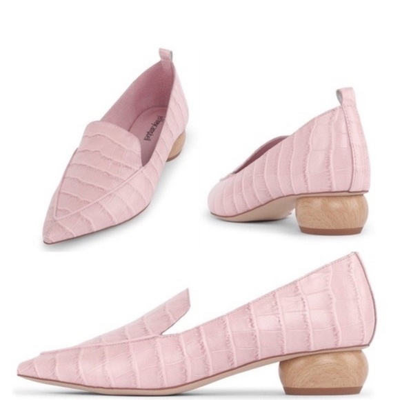 Jeffrey Campbell Vinnie Pointed Toe Loafer pink reptile, sz 6.5 - Picture 3 of 6